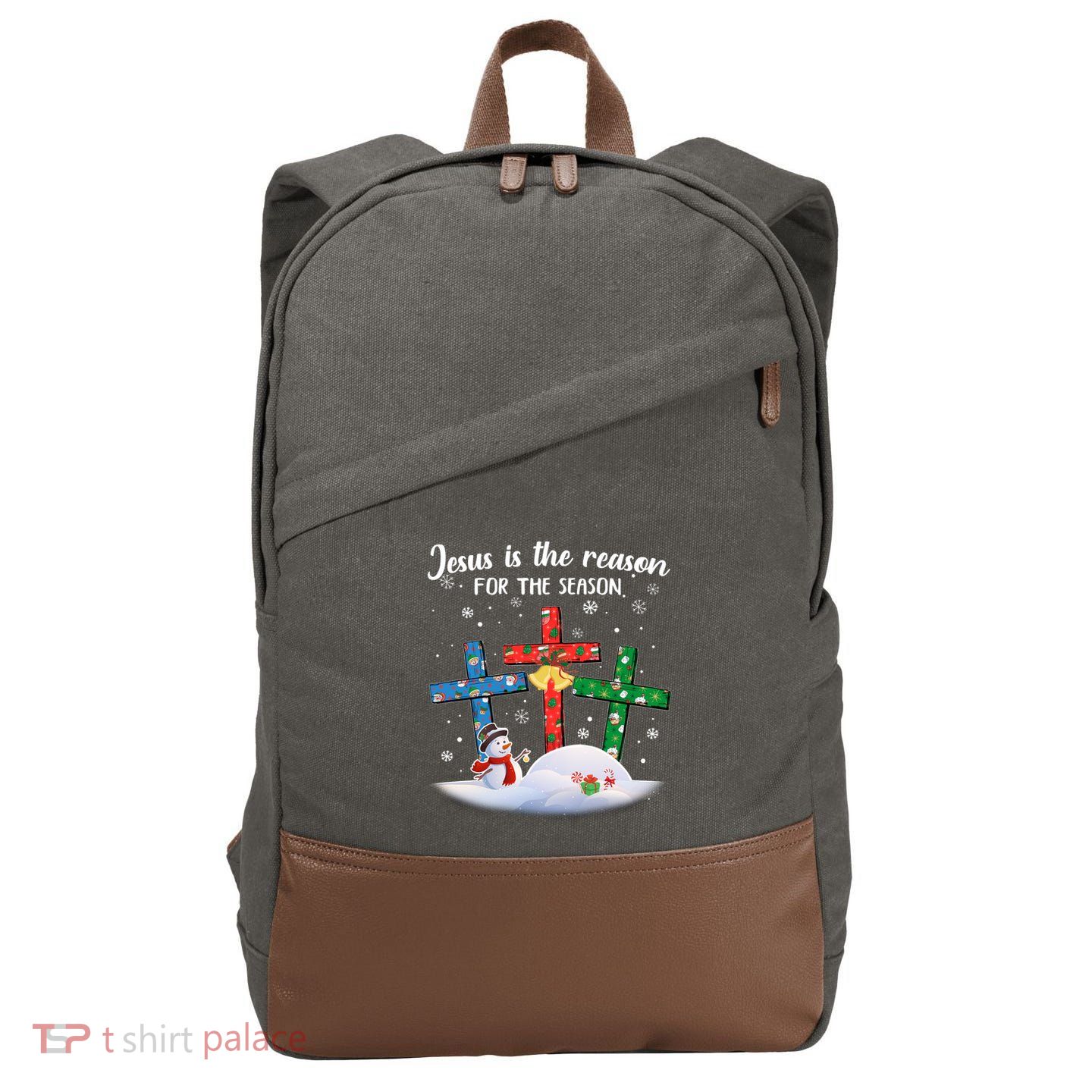 Jesus Is The Reason For The Season Christian Christmas Xmas Great Gift Cotton Canvas Backpack