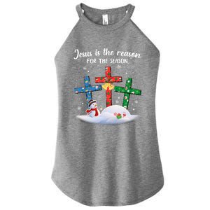 Jesus Is The Reason For The Season Christian Christmas Xmas Great Gift Women's Perfect Tri Rocker Tank