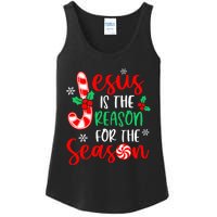 Jesus Is The Reason For The Season Christmas Xmas Candy Cane  Ladies Essential Tank