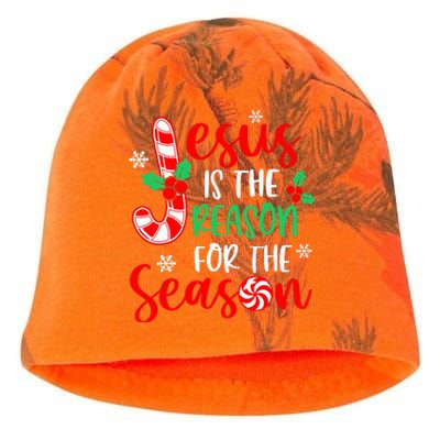 Jesus Is The Reason For The Season Christmas Xmas Candy Cane  Kati - Camo Knit Beanie