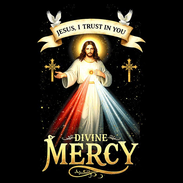 Jesus I Trust In You Divine Mercy Catholic Christian Jesus Cooling Performance Crew T-Shirt