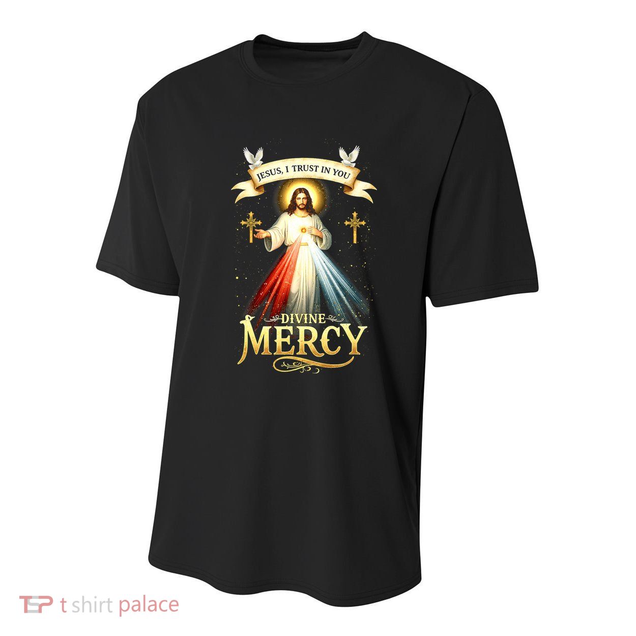 Jesus I Trust In You Divine Mercy Catholic Christian Jesus Youth Performance Sprint T-Shirt