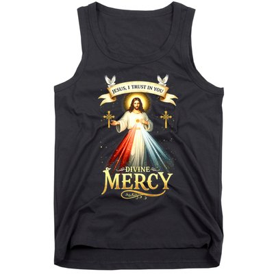 Jesus I Trust In You Divine Mercy Catholic Christian Jesus Tank Top