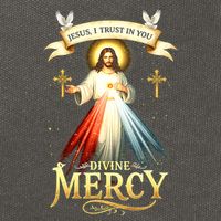 Jesus I Trust In You Divine Mercy Catholic Christian Jesus Cotton Canvas Backpack