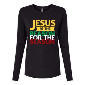 Jesus Is The Reason For The Season Christian Christmas Xmas Funny Gift Womens Cotton Relaxed Long Sleeve T-Shirt