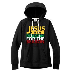 Jesus Is The Reason For The Season Christian Christmas Xmas Funny Gift Women's Fleece Hoodie