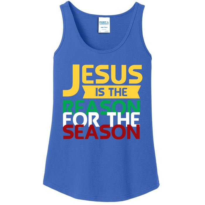 Jesus Is The Reason For The Season Christian Christmas Xmas Funny Gift Ladies Essential Tank