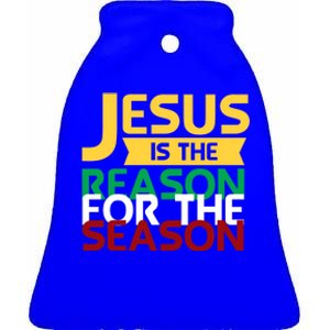 Jesus Is The Reason For The Season Christian Christmas Xmas Funny Gift Ceramic Bell Ornament