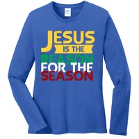 Jesus Is The Reason For The Season Christian Christmas Xmas Funny Gift Ladies Long Sleeve Shirt