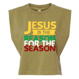 Jesus Is The Reason For The Season Christian Christmas Xmas Funny Gift Garment-Dyed Women's Muscle Tee