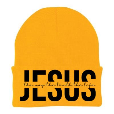 Jesus Is The Way The Truth And The Life Quote Knit Cap Winter Beanie