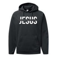 Jesus Is The Way The Truth And The Life Quote Performance Fleece Hoodie