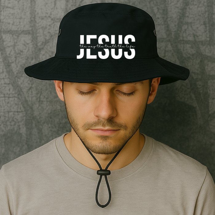 Jesus Is The Way The Truth And The Life Quote Bucket Hat