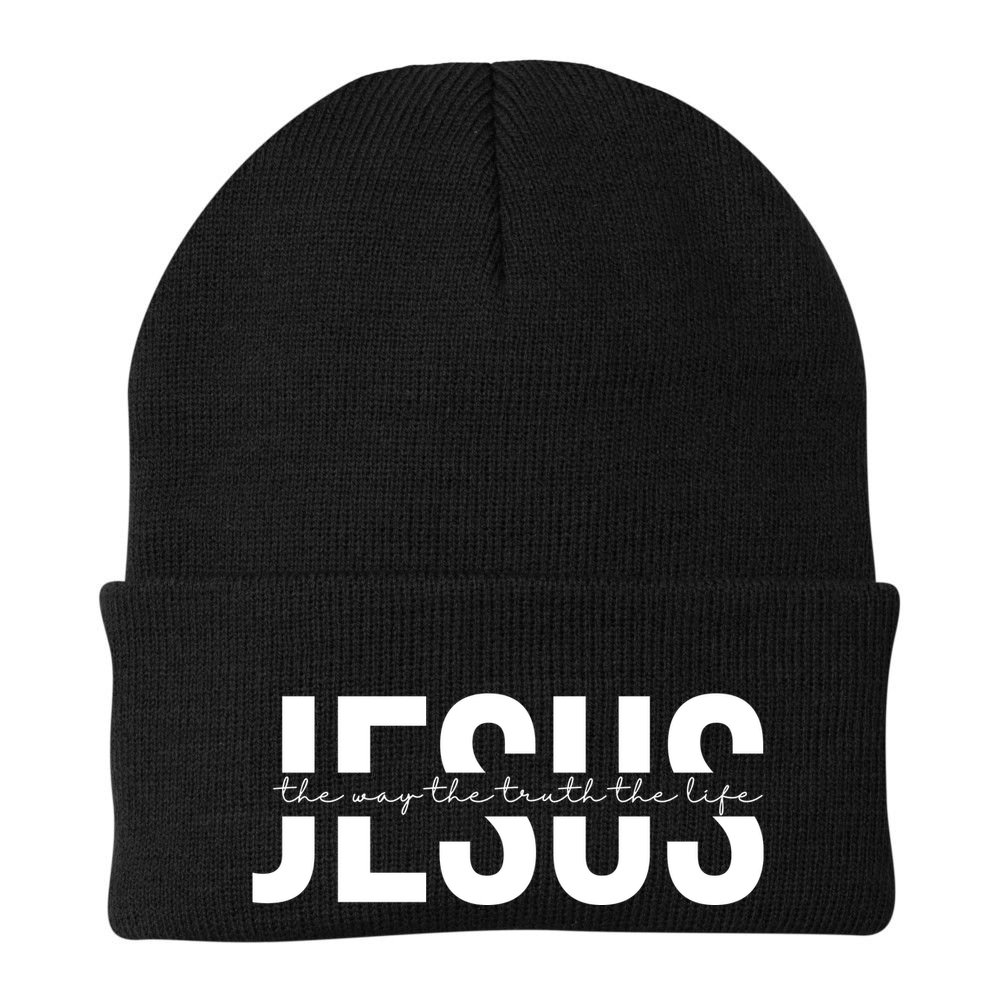 Jesus Is The Way The Truth And The Life Quote Beanie