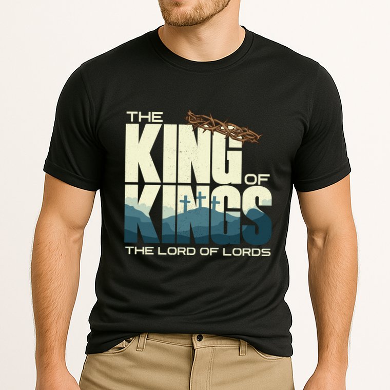 Jesus Is The King Of Kings Crucifixion Cross Crown Gospel Gift Cooling Performance Crew T-Shirt