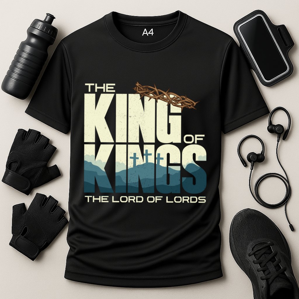 Jesus Is The King Of Kings Crucifixion Cross Crown Gospel Gift Cooling Performance Crew T-Shirt