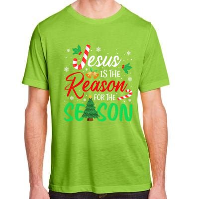 Jesus Is The Reason For The Season Christian Christmas Xmas Cute Gift Adult ChromaSoft Performance T-Shirt