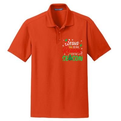 Jesus Is The Reason For The Season Christian Christmas Xmas Cute Gift Dry Zone Grid Polo