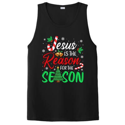 Jesus Is The Reason For The Season Christian Christmas Xmas Cute Gift PosiCharge Competitor Tank