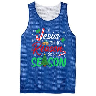 Jesus Is The Reason For The Season Christian Christmas Xmas Cute Gift Mesh Reversible Basketball Jersey Tank