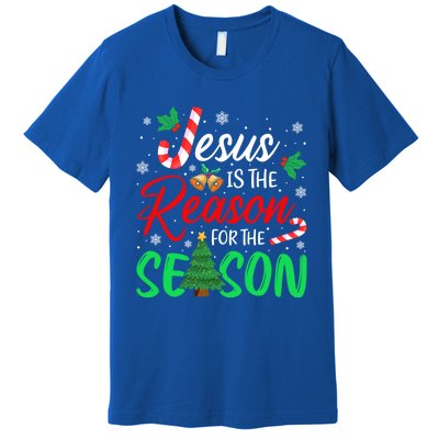 Jesus Is The Reason For The Season Christian Christmas Xmas Cute Gift Premium T-Shirt