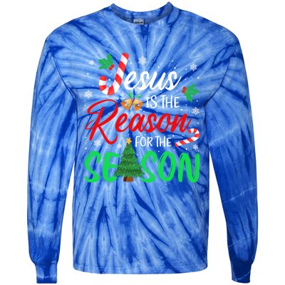 Jesus Is The Reason For The Season Christian Christmas Xmas Cute Gift Tie-Dye Long Sleeve Shirt