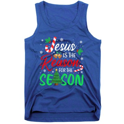 Jesus Is The Reason For The Season Christian Christmas Xmas Cute Gift Tank Top