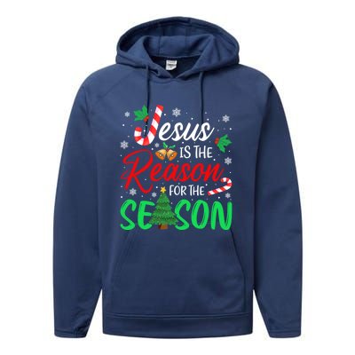 Jesus Is The Reason For The Season Christian Christmas Xmas Cute Gift Performance Fleece Hoodie