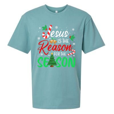 Jesus Is The Reason For The Season Christian Christmas Xmas Cute Gift Sueded Cloud Jersey T-Shirt