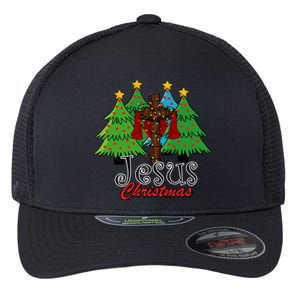 Jesus Is The Reason For The Season Christian Christmas Xmas Flexfit Unipanel Trucker Cap