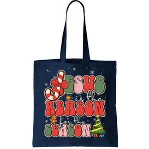 Jesus Is The Reason For The Season Funny Christmas Groovy Tote Bag