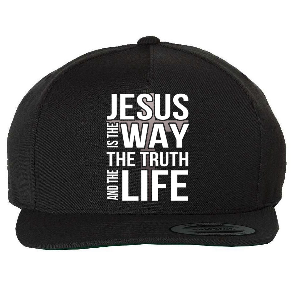 Jesus Is The Way The Truth And The Life Cool Gift Wool Snapback Cap