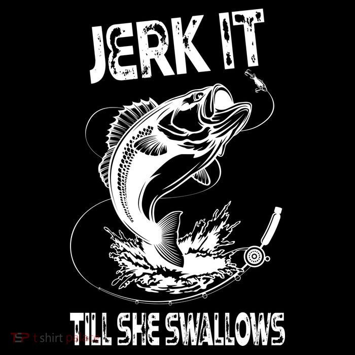 Jerk It Till She Swallows Funny Fishing 16 in Basic Backpack