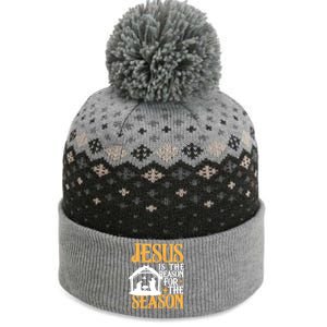 Jesus Is The Reason For The Season Christian Christmas Gift The Baniff Cuffed Pom Beanie