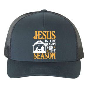 Jesus Is The Reason For The Season Christian Christmas Gift Yupoong Adult 5-Panel Trucker Hat