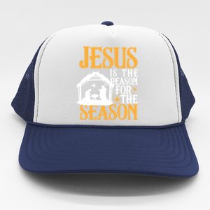 Jesus Is The Reason For The Season Christian Christmas Gift Trucker Hat