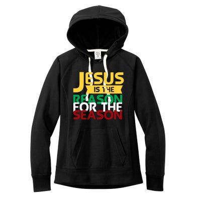 Jesus Is The Reason For The Season Christian Christmas Xmas Gift Women's Fleece Hoodie