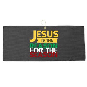 Jesus Is The Reason For The Season Christian Christmas Xmas Gift Large Microfiber Waffle Golf Towel