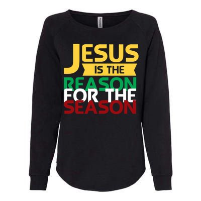 Jesus Is The Reason For The Season Christian Christmas Xmas Gift Womens California Wash Sweatshirt