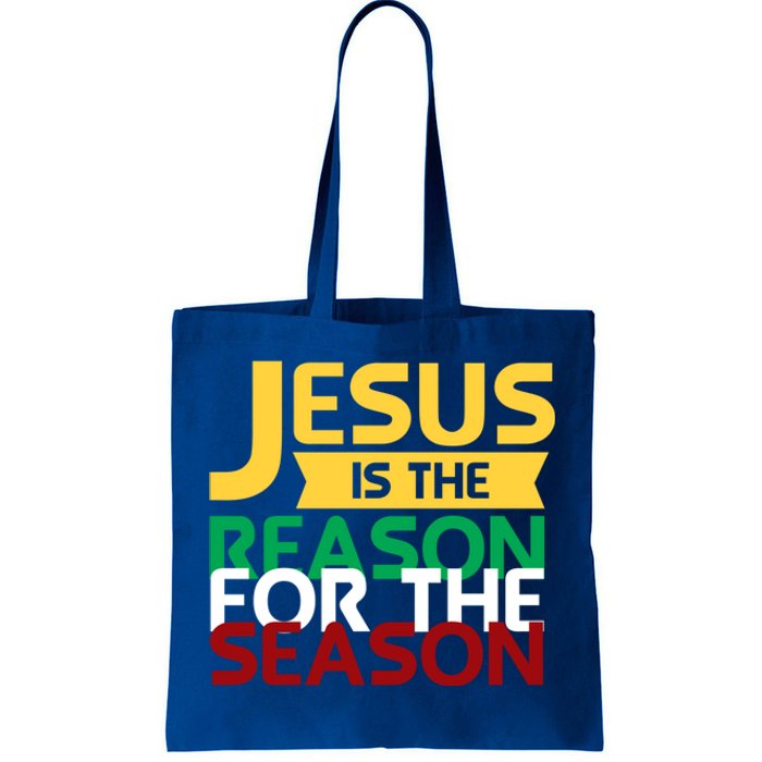 Jesus Is The Reason For The Season Christian Christmas Xmas Gift Tote Bag