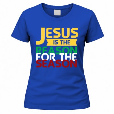 Jesus Is The Reason For The Season Christian Christmas Xmas Gift Women's T-Shirt