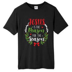 Jesus Is The Reason For The Season Christian Christmas Gift Tall Fusion ChromaSoft Performance T-Shirt