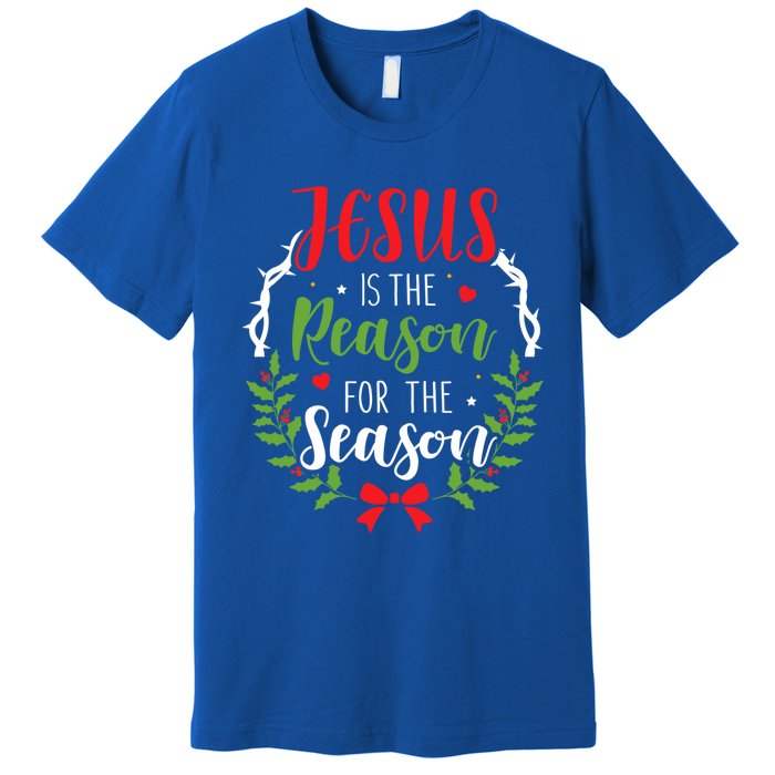 Jesus Is The Reason For The Season Christian Christmas Gift Premium T-Shirt