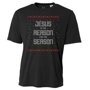 Jesus Is The Reason For The Season Ugly Christmas Sweater Cooling Performance Crew T-Shirt