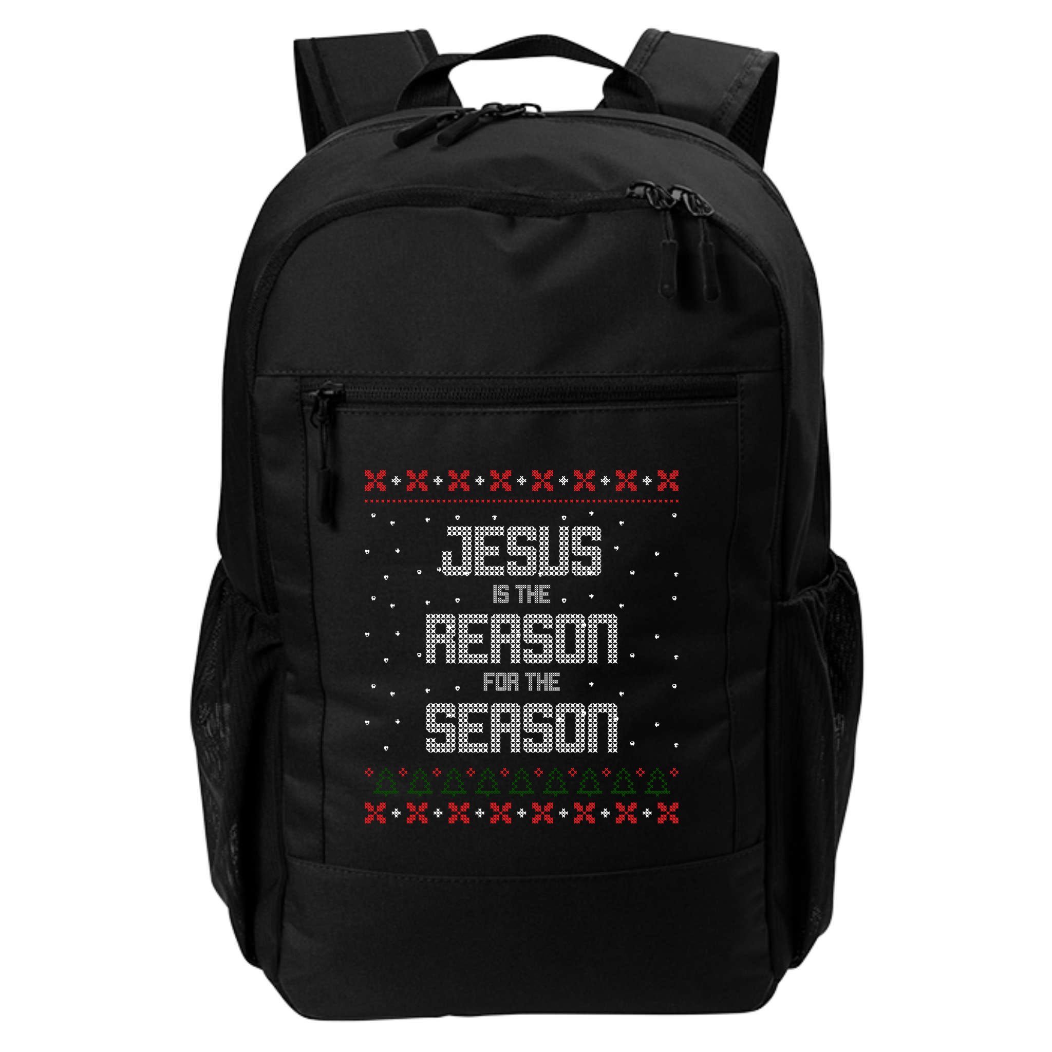 Jesus Is The Reason For The Season Ugly Christmas Sweater Backpack