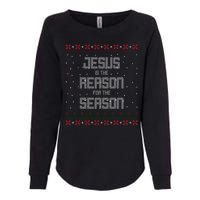 Jesus Is The Reason For The Season Ugly Christmas Sweater Womens California Wash Sweatshirt