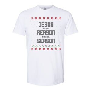 Jesus Is The Reason For The Season Ugly Christmas Sweater Softstyle CVC T-Shirt