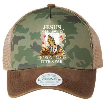 Jesus Is The Only Reason I Made It This Far Fun Christian Legacy Tie Dye Trucker Hat