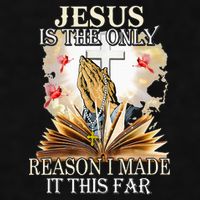 Jesus Is The Only Reason I Made It This Far Fun Christian Ladies PosiCharge Tri-Blend Wicking Tank
