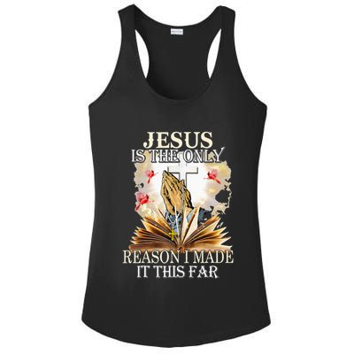 Jesus Is The Only Reason I Made It This Far Fun Christian Ladies PosiCharge Competitor Racerback Tank